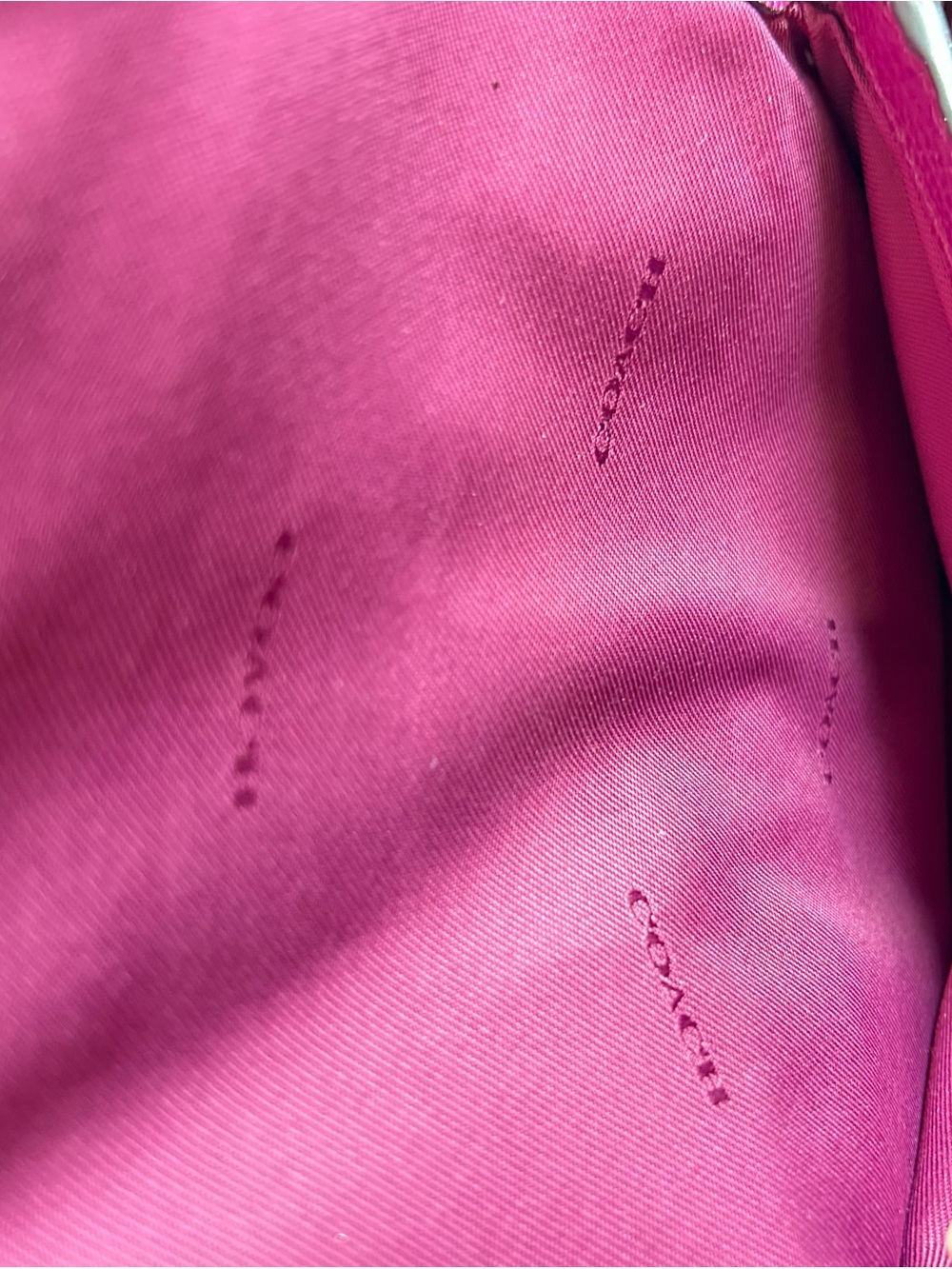 Coach “Cassie” Pebbled Leather Crossbody in Bright Magenta with Gold Hardware - Picture 11 of 15